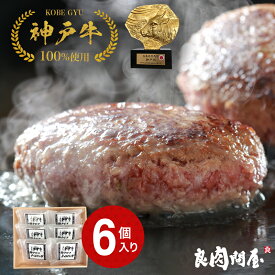 神戸牛のプレミアム生ハンバーグ 6個入り 特選プレミアム霜降りハンバーグ ギフト 贈り物 プレゼント 父の日 お中元 御中元 敬老の日 お歳暮 御歳暮 美味しいもの お取り寄せグルメ お祝い 誕生日 お肉 高級 送料無料 敬老の日