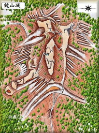[完成品] 　鏡山城（東広島市鏡山町）日本の城　お城のジオラマ模型　プラモデル　城郭模型