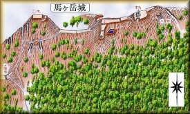 [完成品] 　馬ヶ岳城（行橋市津積馬ヶ岳）日本の城　お城のジオラマ模型　プラモデル　城郭模型
