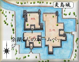 [完成品] 麦島城（八代市古城町）日本の城　お城のジオラマ模型　プラモデル　城郭模型
