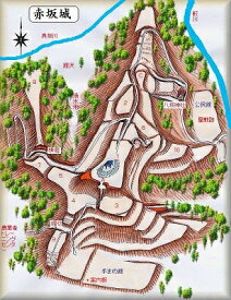 [完成品] 赤坂城（鮫川村赤坂中野字館山）日本の城　お城のジオラマ模型　プラモデル　城郭模型