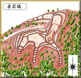 [完成品] 　赤岩城（気仙沼市松川）日本の城　お城のジオラマ模型　プラモデル　城郭模型