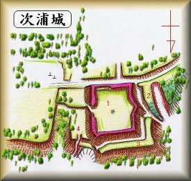 [完成品] 　次浦城（香取郡多古町次浦字城山）日本の城　お城のジオラマ模型　プラモデル　城郭模型