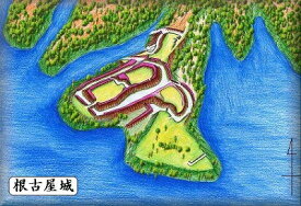 [完成品] 根古屋城（所沢市上山口）日本の城　お城のジオラマ模型　プラモデル　城郭模型