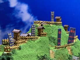 [完成品] 旭山城（長野市平柴旭山）日本の城　お城のジオラマ模型　プラモデル　城郭模型
