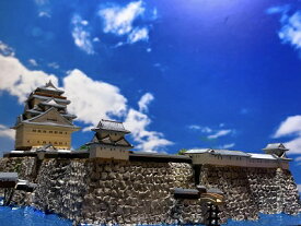 [完成品] 　福井城（福井市大手）ケース付き　続日本100名城　日本の城　お城のジオラマ模型　プラモデル　城郭模型