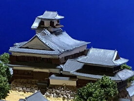 完成品■福知山城・明智光秀 城コレ　ケース付き　サイズ(W113×D92×H113mm) 日本の城　お城のジオラマ模型　プラモデル　城郭模型