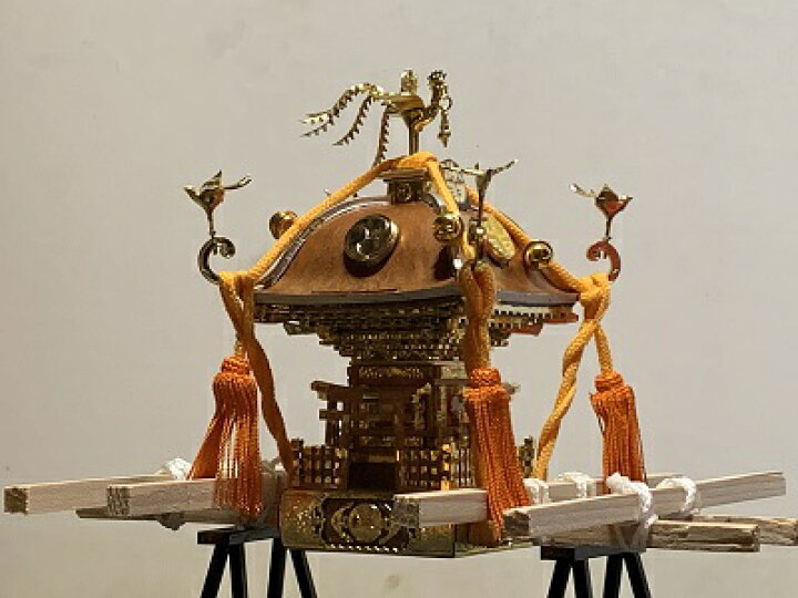 楽天市場】東京都・仲羽田神輿 祭礼神輿 1/16サイズ ケース付き 絶版品 