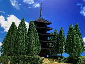 羽黒山 五重塔　ケース付き　プラモデル　ミニサイズ　　日本の神社・お寺　ライトアップ仕様