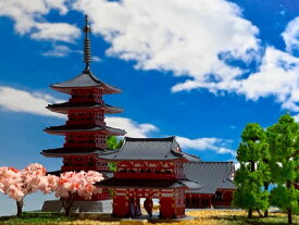 [完成品］ 浅草寺 　ケース付き　ミニ18サイズ　日本の寺　世界遺産　神社・お寺　ジオラマ　模型　プラモデル 日本の伝統美