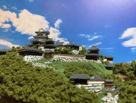 [完成品] 宇和島城（宇和島市丸の内）ケース付き　ミニサイズ　日本100名城 現存天守　日本の城　お城　ジオラマ　模型　プラモデル　城郭模型