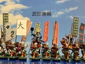 [完成品] 武田勝頼 27体セット　武田24将 合戦 ジオラマ　戦国武将　長篠　フィギュア　プラモデル　信玄　風林火山　時代模型　1/72サイズ