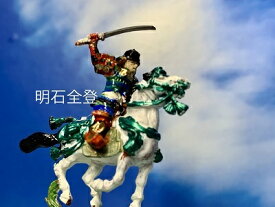 [完成品] 明石全登 +家臣3体　4体セット　合戦 ジオラマ　戦国武将　フィギュア　プラモデル　真田丸、大坂城　時代模型　1/72サイズ