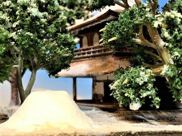 楽天市場】[完成品］ 慈照寺 銀閣寺 ケース付き ミニ18サイズ 日本の寺 