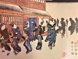 [ジオラマ完成品］広重・英泉　木曽街道(中仙道)六拾九次　10　深谷　(埼玉県深谷市)　ケース付き　ミニ18サイズ　浮世絵　ジオラマ