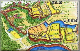 [完成品] 　大多喜城　(夷隈郡大多喜町)　続日本100名城　日本の城　お城のジオラマ模型　プラモデル　城郭模型