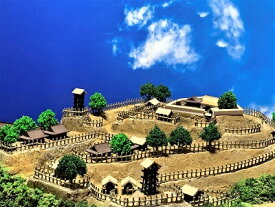 [完成品］近江　上野城（甲賀市甲賀町上野）　A4サイズ　　日本の城　お城　ジオラマ　模型　プラモデル　城郭模型