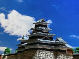 [完成品］松本城（長野県松本市北深志）　1/430　天守閣周辺のみ　ケース付き　ミニサイズ　日本100名城　国宝　日本の城　お城　ジオラマ　模型　プラモデル　城郭模型　童友社　JOYJOY