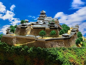 [完成品] 高知城（高知県高知市丸の内） A3正方形サイズ　山内一豊の城　日本100名城　日本の城　お城 ジオラマ 模型　プラモデル　城郭模型