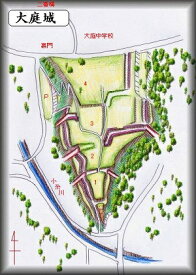 [完成品] 　大庭城（藤沢市大庭字城山）　　日本の城　お城のジオラマ模型　プラモデル　城郭模型