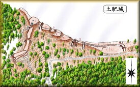 [完成品] 　土肥城（湯河原町宮下城山）　　日本の城　お城のジオラマ模型　プラモデル　城郭模型