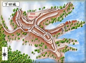 [完成品] 　下田城・鵜島城（下田市下田公園）　　日本の城　お城のジオラマ模型　プラモデル　城郭模型