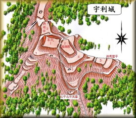 [完成品] 　宇利城（新城市中宇利字仁田）　日本の城　お城のジオラマ模型　プラモデル　城郭模型