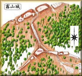 [完成品] 霧山城（津市三杉町上多気）日本の城　お城のジオラマ模型　プラモデル　城郭模型