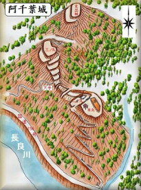 [完成品] 阿千葉城（郡上市大和町剣）日本の城　お城のジオラマ模型　プラモデル　城郭模型