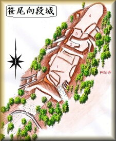 [完成品] 　笹尾向段城（福知山市篠尾444）日本の城　お城のジオラマ模型　プラモデル　城郭模型