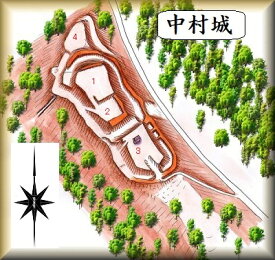 [完成品] 　中村城（福知山市中341）日本の城　お城のジオラマ模型　プラモデル　城郭模型