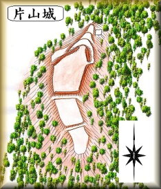 [完成品] 片山城（能勢町片山）　日本の城　お城のジオラマ模型　プラモデル　城郭模型