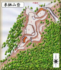 [完成品] 来栖山砦（茨木市佐保栗栖山）　　日本の城　お城のジオラマ模型　プラモデル　城郭模型