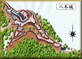 [完成品] 八木城（養父市八鹿町八木）　日本の城　お城のジオラマ模型　プラモデル　城郭模型