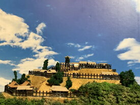 [完成品］佐久良城（日野町佐久良）　ケース付き　ミニサイズ　　日本の城　お城　ジオラマ　模型　プラモデル　城郭模型