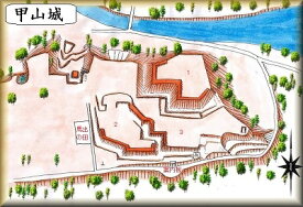 [完成品] 甲山城（穴水町甲）日本の城　お城のジオラマ模型　プラモデル　城郭模型