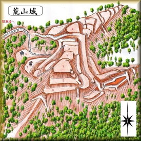 [完成品] 荒山城・枡形山城（中能登町芹川）日本の城　お城のジオラマ模型　プラモデル　城郭模型