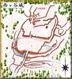 [完成品] 西ヶ谷城・西谷内城（七尾市中島町西谷内）日本の城　お城のジオラマ模型　プラモデル　城郭模型