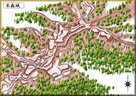 [完成品] 末森城（宝達志水町南吉田）日本の城　お城のジオラマ模型　プラモデル　城郭模型