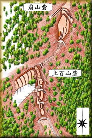 [完成品] 上百山砦（朝日町横尾）　日本の城　お城のジオラマ模型　プラモデル　城郭模型
