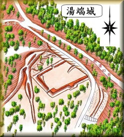[完成品] 湯端城（富山市新町1378）日本の城　お城のジオラマ模型　プラモデル　城郭模型