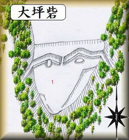 [完成品] 　大坪砦（北杜市高根町箕輪）　日本の城　お城のジオラマ模型　プラモデル　城郭模型