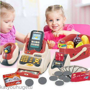【送料無料】お店屋さんごっこ レジスターセット おもちゃ なりきりごっこあそびセット 子供用 ごっこ遊び おもちゃ 食べ物