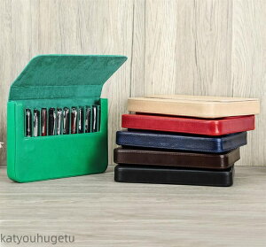 【送料無料】ペンケース 本革 ペン本 12本差し シンプル おしゃれ コンパクト 軽い 小さめ スリム 筆箱 ふで箱 本革万年筆 ふでばこ ペン