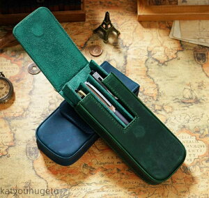 【送料無料】ペンケース 本革 ペン本 3本差し シンプル おしゃれ コンパクト 軽い 小さめ スリム 筆箱 ふで箱 本革万年筆 ふでばこ ペン