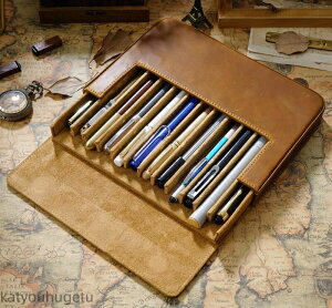 【送料無料】ペンケース 本革 ペン本 6本差し シンプル おしゃれ コンパクト 軽い 小さめ スリム 筆箱 ふで箱 本革万年筆 ふでばこ ペン