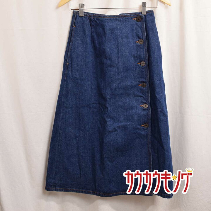 楽天市場 中古 良品 マウジー Moussy Button Up Flare Skirt デニム フレア スカート サイズ1 レディース 010bas11 5380 カウカウキング 楽天市場店