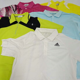 【中古】[計5点セット] YONEX/adidas/ミズノ ゲームシャツ プラシャツ 半袖シャツ (サイズSS×1/M×2/ L×1/ O×1) ユニセックス テニス バドミントン