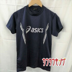 【中古】アシックス 半袖シャツ Tシャツ SS ネイビー XL-932 メンズ asics