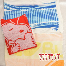 【中古】[3点セット] Butterfly/TSP/スヌーピー 卓球 スポーツタオル オレンジ/ブルー